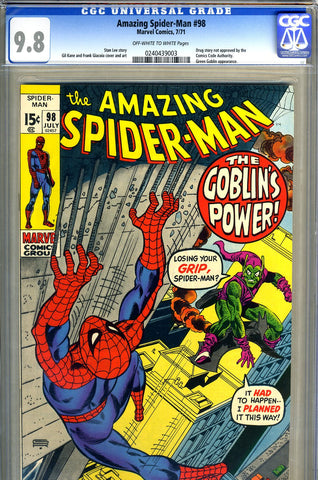 Amazing Spider-Man #098   CGC graded 9.8 - HIGHEST GRADED - SOLD!