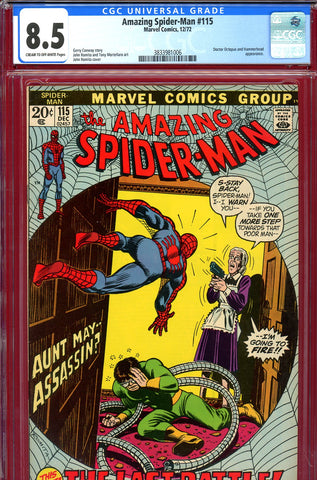 Amazing Spider-Man #115 CGC graded 8.5 Doctor Octopus cover/story