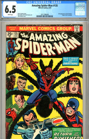 Amazing Spider-Man #135 CGC graded 6.5 second Punisher SOLD!