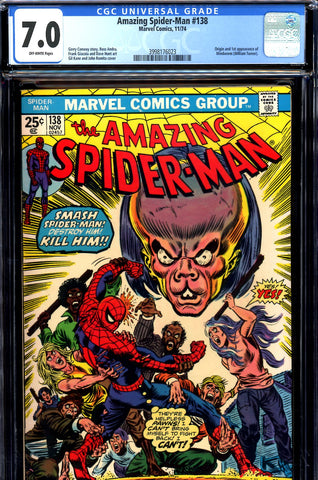 Amazing Spider-Man #138 CGC graded 7.0 origin/1st appearance of Mindworm