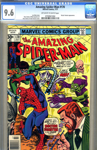 Amazing Spider-Man #170   CGC graded 9.6 - SOLD