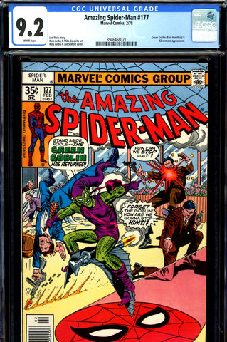 Amazing Spider-Man #177 CGC graded 9.2 Green Goblin cover and story