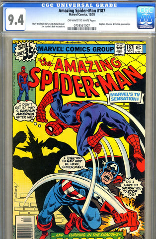 Amazing Spider-Man #187   CGC graded 9.4 - SOLD