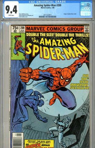 Amazing Spider-Man #200 CGC graded 9.4 white pages SOLD!