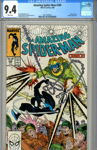 Amazing Spider-Man #299 CGC graded 9.4 brief Venom appearance SOLD!