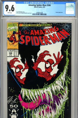Amazing Spider-Man #346 CGC graded 9.6 Venom c/s - SOLD!