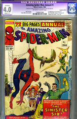 Amazing Spider-Man Annual #1   CGC graded 4.0 first Sinister Six SOLD!