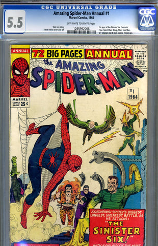 Amazing Spider-Man Annual #1   CGC graded 5.5 - SOLD!