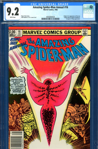 Amazing Spider-Man Annual #16 CGC graded 9.2 Newsstand - new Capt. Marvel