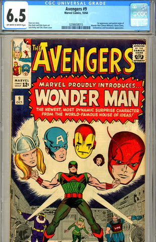Avengers #09  CGC graded 6.5 first Wonder Man SOLD!