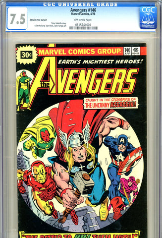Avengers #146 CGC graded 7.5 - PRICE VARIANT