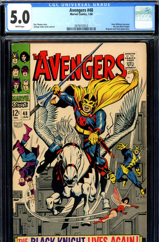 Avengers #48 CGC graded 5.0 - new Black Knight SOLD!