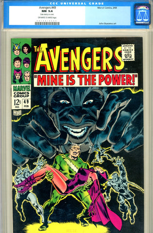 Avengers #49   CGC graded 9.4 - ow/w pages SOLD!