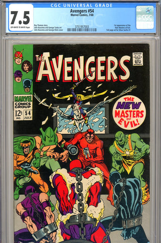 Avengers #54 CGC 7.5 - first "new" Masters of Evil - SOLD!