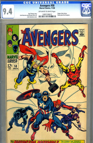 Avengers #58   CGC graded 9.4 - SOLD
