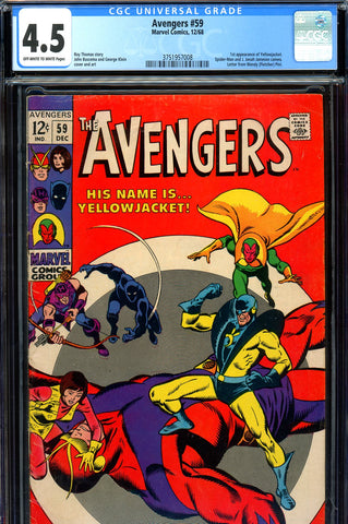Avengers #59 CGC 4.5 - first app of Yellowjacket - SOLD!