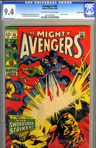 Avengers #65   CGC graded 9.4 - Pacific Coast pedigree