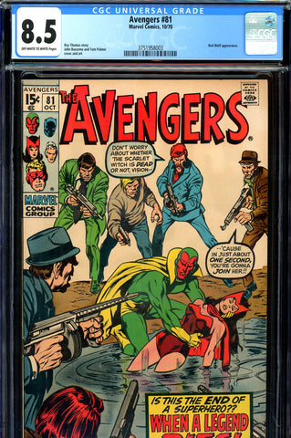 Avengers #081 CGC 8.5 - second app of Red Wolf - SOLD!