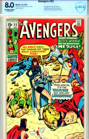 Avengers #83 CBCS graded 8.0 first Lady Liberators SOLD!