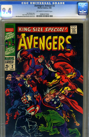 Avengers Special #02   CGC graded 9.4 - SOLD
