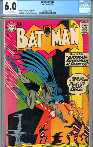 Batman #113   CGC graded 6.0 - prototype costume (1958) - SOLD!