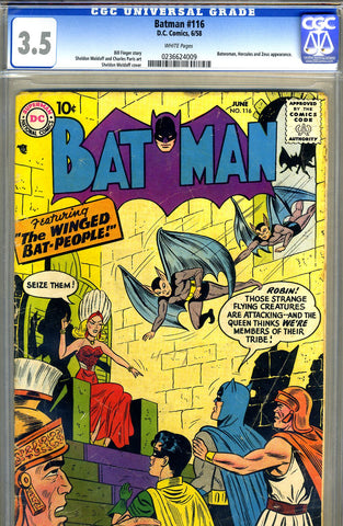 Batman #116   CGC graded 3.5 - white pages - SOLD!