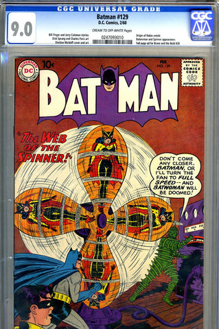 Batman #129   CGC graded 9.0 - origin Robin retold - SOLD!