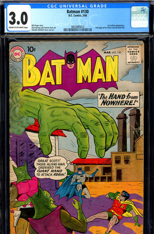 Batman #130 CGC graded 3.0 - Finger story/Sprang art - SOLD!