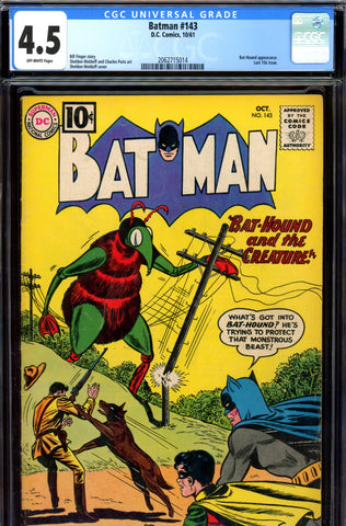 Batman #143 CGC graded 4.5 Bat-Hound appearance SOLD!