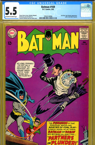 Batman #169 CGC graded 5.5 - second S.A. Penguin - SOLD!