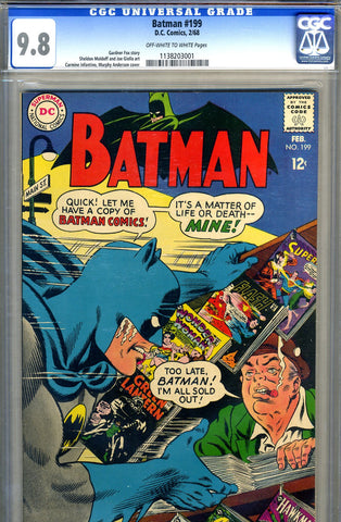 Batman #199   CGC graded 9.8 - HIGHEST GRADED - SOLD!