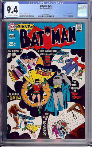 Batman #213  CGC graded 9.4 - Giant - SOLD!