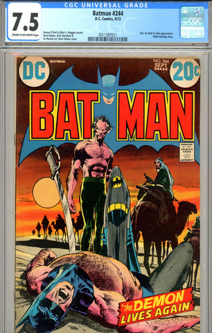 Batman #244 CGC graded 7.5 Ras Al Ghul & Talia appearance - SOLD!