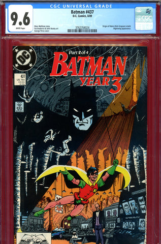 Batman #437 CGC graded 9.6 - origin Robin retold