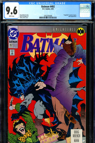Batman #492 CGC graded 9.6 - Kelly Jones cover