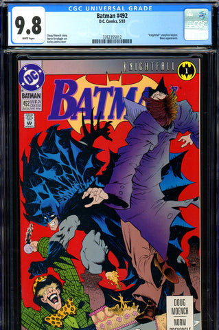 Batman #492 CGC graded 9.8 - HIGHEST GRADED - SOLD!