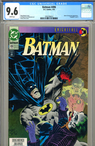 Batman #496 CGC graded 9.6 - Kelly Jones cover - SOLD!