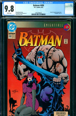 Batman #498 CGC graded 9.8 - HIGHEST GRADED Bane/Catwoman c/s