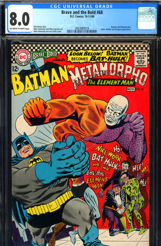Brave and the Bold #68 CGC graded 8.0 Joker-Riddler-Penguin c/s - SOLD!