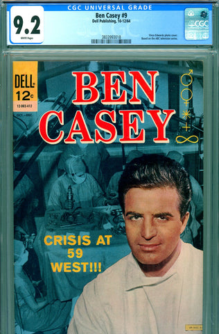 Ben Casey #09 CGC graded 9.2 - white pages - photo cover