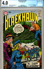 Blackhawk #133 CGC graded 4.0 first Lady Blackhawk SOLD!