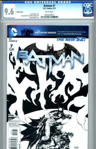 Batman #07  CGC graded 9.6 - Sketch Cover