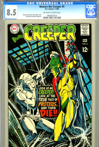 Beware the Creeper #5 CGC 8.5 - Ditko cover and art - SOLD!