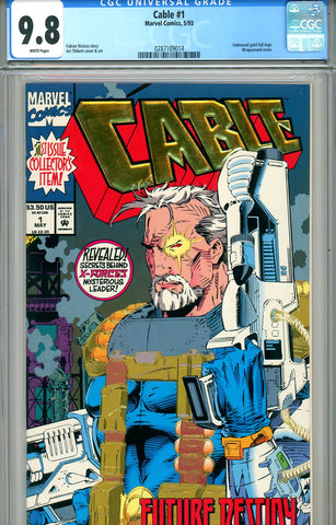 Cable #1   CGC graded 9.8 - embossed gold foil logo - SOLD!