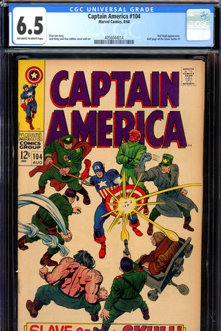 Captain America #104 CGC graded 6.5 Red Skull cover and story
