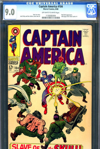 Captain America #104 CGC graded 9.0  Red Skull c/s - SOLD!