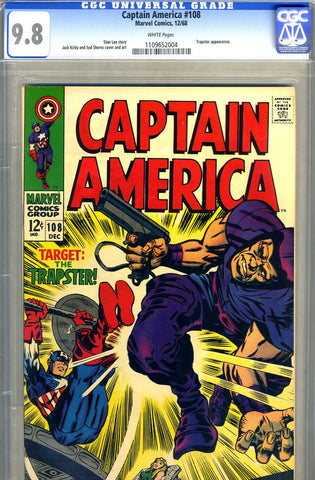 Captain America #108   CGC graded 9.8 - white pages - SOLD!