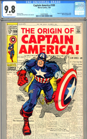 Captain America #109  CGC graded 9.8  HIGHEST GRADED - SOLD!