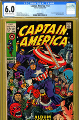Captain America #112 CGC graded 6.0 Cap career retold  album issue