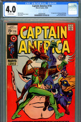 Captain America #118 CGC graded 4.0 second appearance of Falcon/Redwing